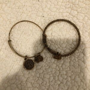 alex and ani bracelet set for letter “B”